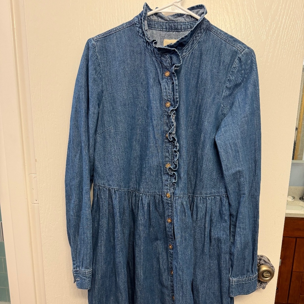 Sezane Sybelle Dress Bleu Moyen - Size 38